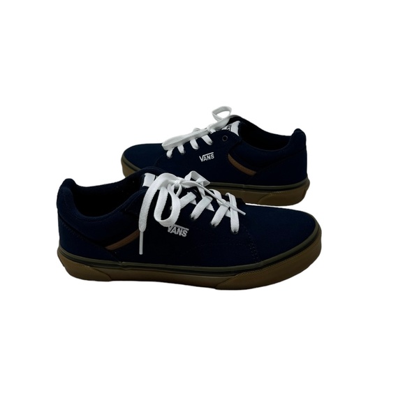 VANS Seldan Sneakers Low Top Kids Size Shoe Gum Dress Blues Canvas VN000CQULKZ - Picture 4 of 8
